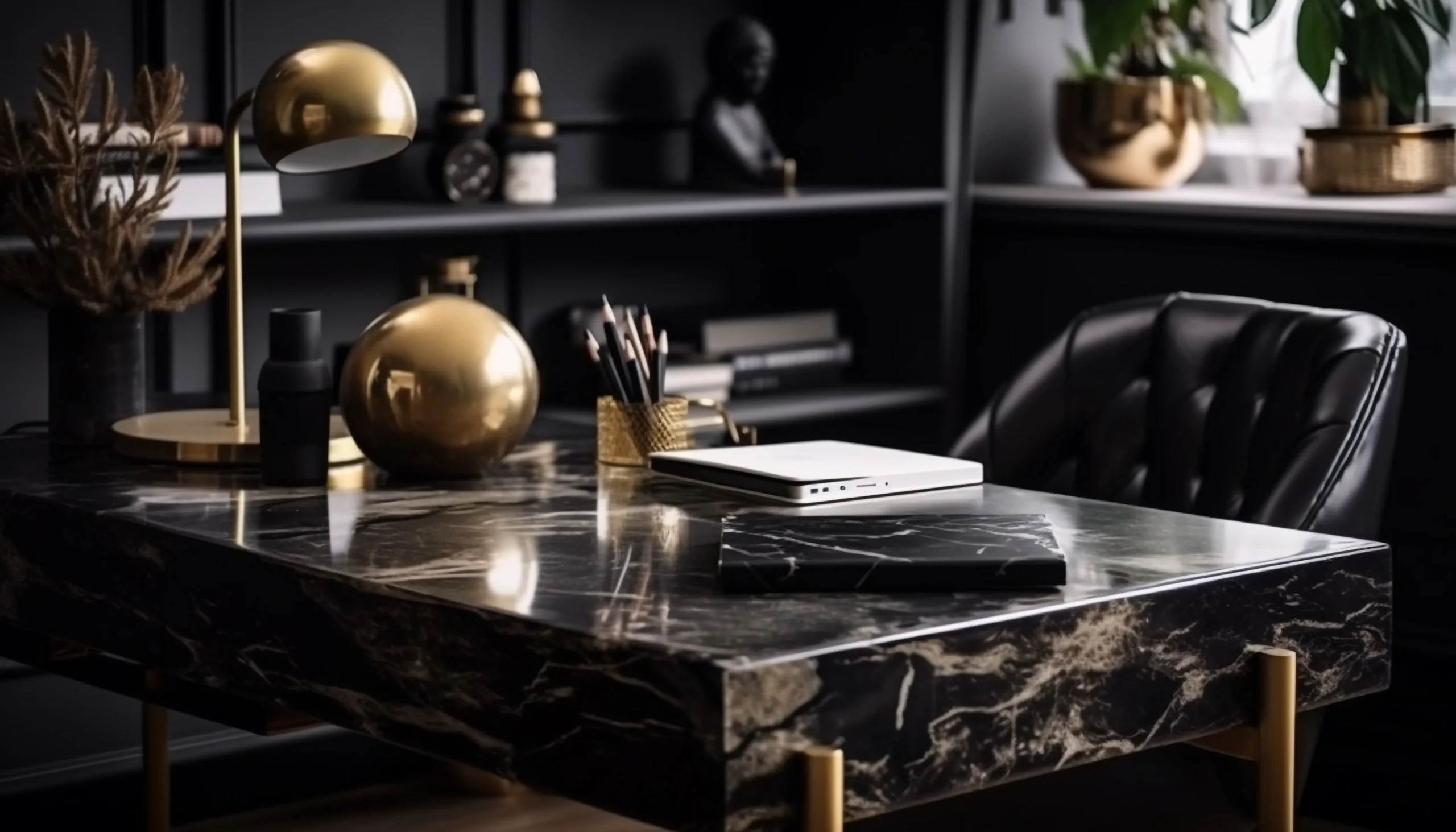 luxury-design-modern-wooden-table-decor-generated-by-ai